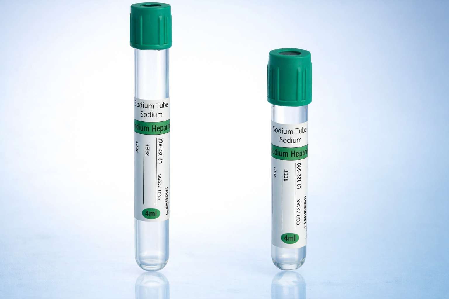 Tubo Tapa Verde con Hepatina de Sodio 4ml Gradilla x 100 und