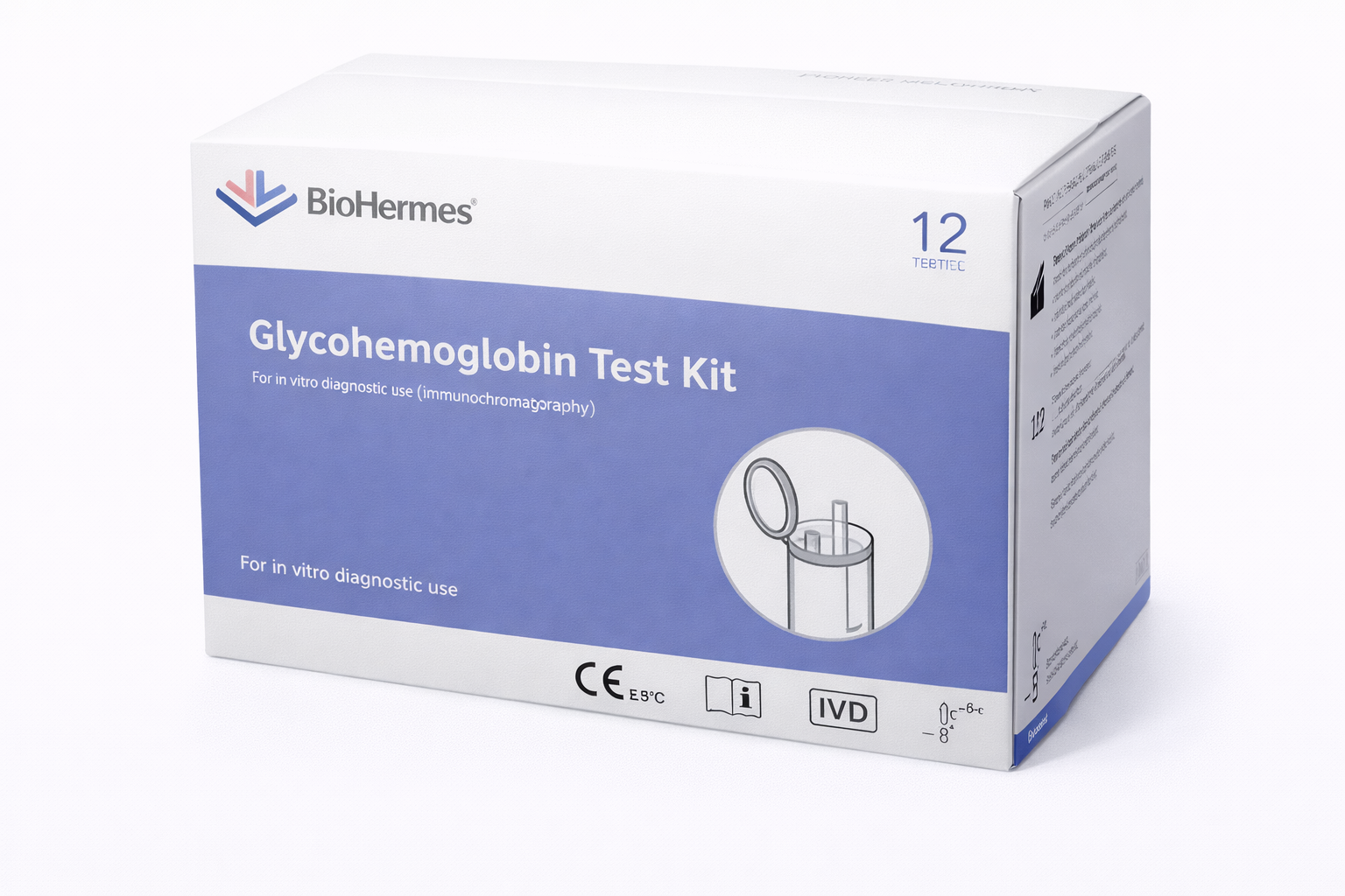 Tiras Reactivas de Hb1Ac Cuantitativa Caja x 25 Tiras BioHermes Caja x 25 und